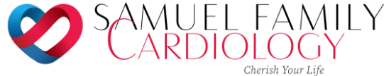 Logo of Cardiology Consultants features a red and blue intertwined heart graphic to the left of the text "Cardiology Consultants." The text is in a stylized font, with "Cardiology" in red and "Consultants" in black.